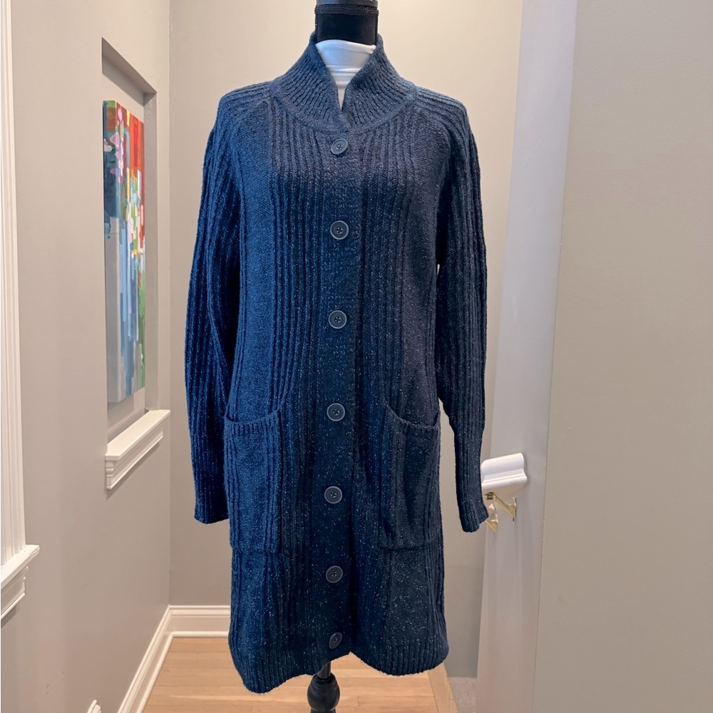 New Cabi Trail Cardigan. Size M. Dark Blue multi. - Picture 3 of 12